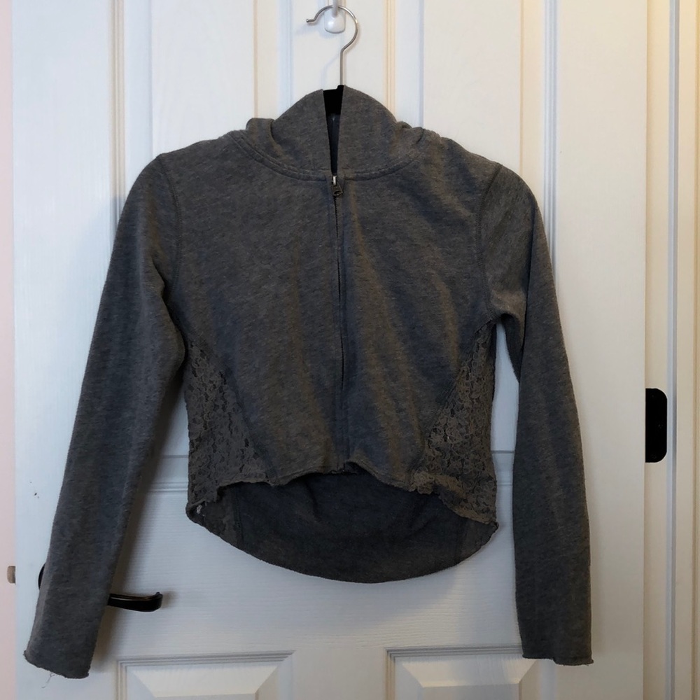 Grey Abercrombie Zip-Up Hoodie